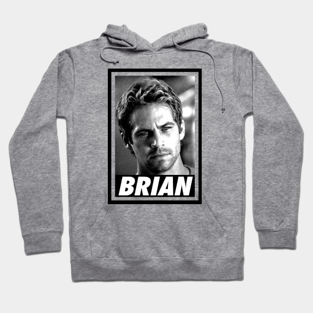 Paul Walker - Brian - Portrait retro Hoodie by DoctorBlue